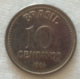 Moeda 10 centavos 1986