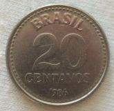 Moeda 20 centavos 1986