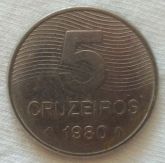 Moeda 5 cruzeiros 1980